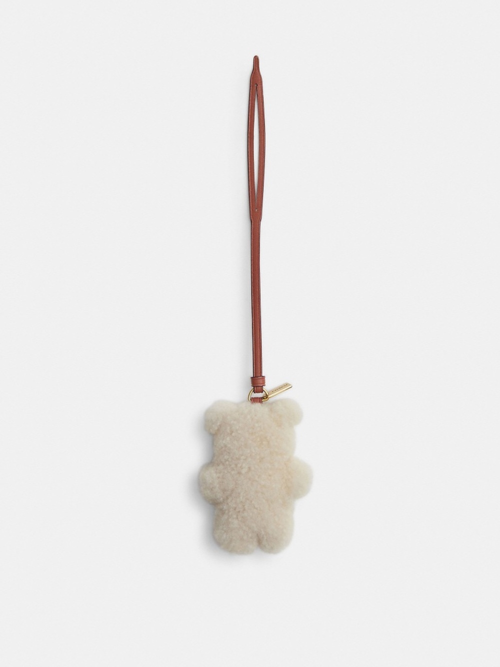 Coach Outlet Bear Puffy Bag Charm In Shearling